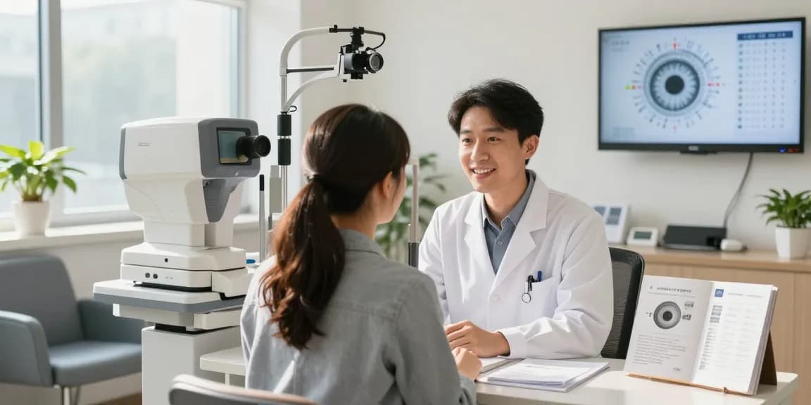 Consultation on Лазерная коррекция зрения in a bright eye clinic with advanced equipment