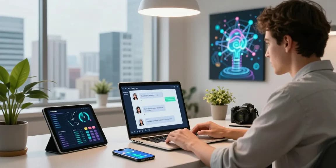 Engaging workspace showcasing spicy ai interaction with user and AI interface.