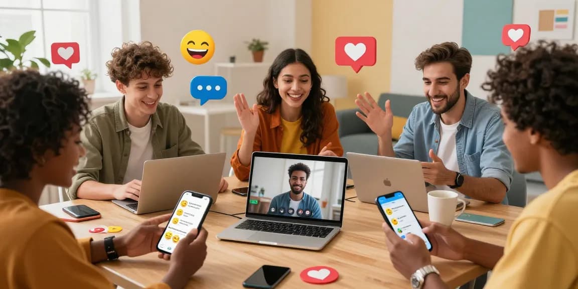 Engaging online chatroom scene showcasing lively conversations on شات فلة الخليج with users from diverse backgrounds.