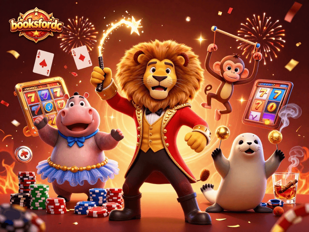 Engage in thrilling gambling action at booksfordc with lively characters and vibrant slot elements.