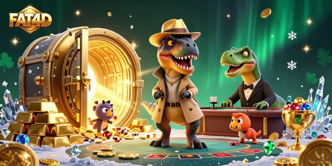 FAT4D enhances your chances with exciting gameplay at the blackjack table in this vibrant casino scene.