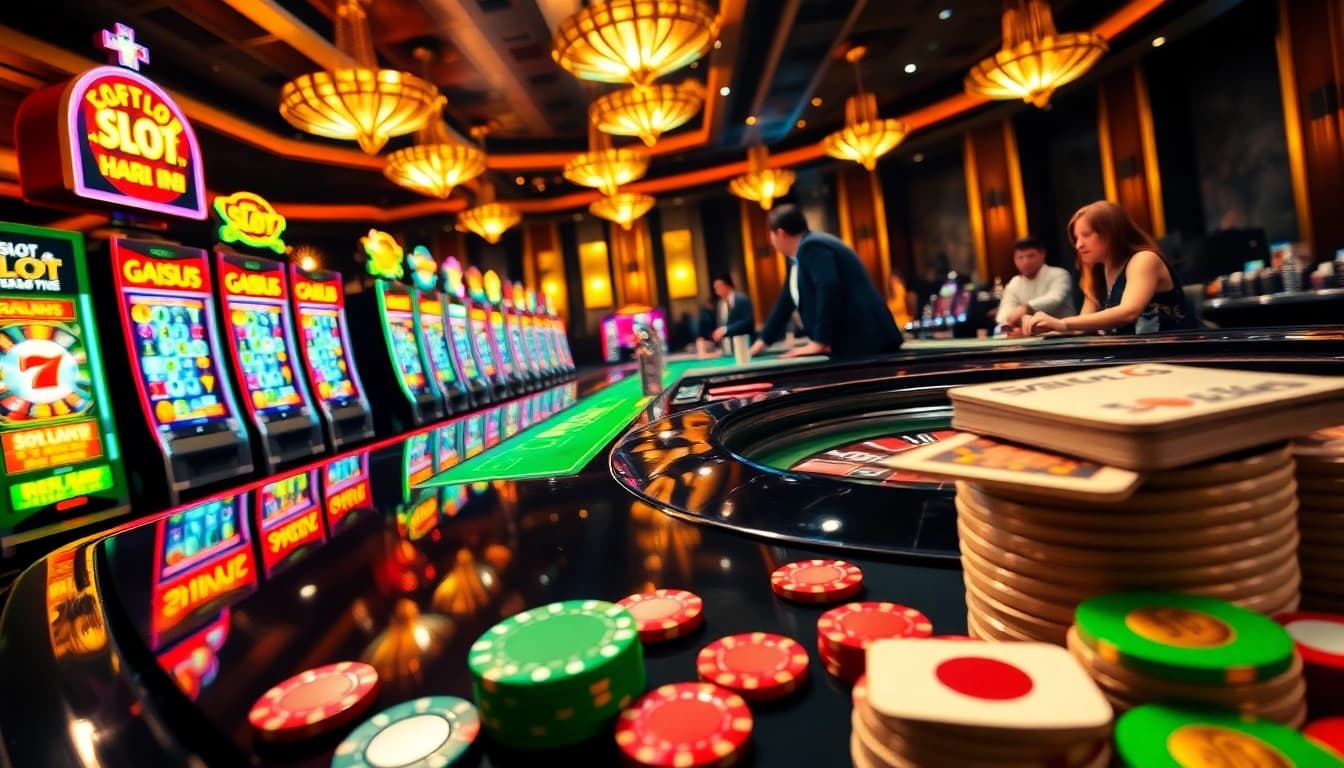 Experience the thrill of slot gacor hari ini at a bustling casino with vibrant slots and exciting games.