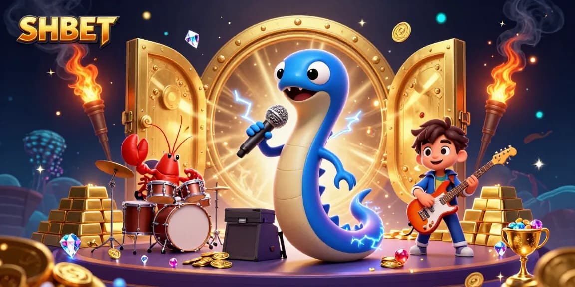 Engage with SHBET's dynamic underwater casino experience featuring vibrant characters and sparkling treasures.