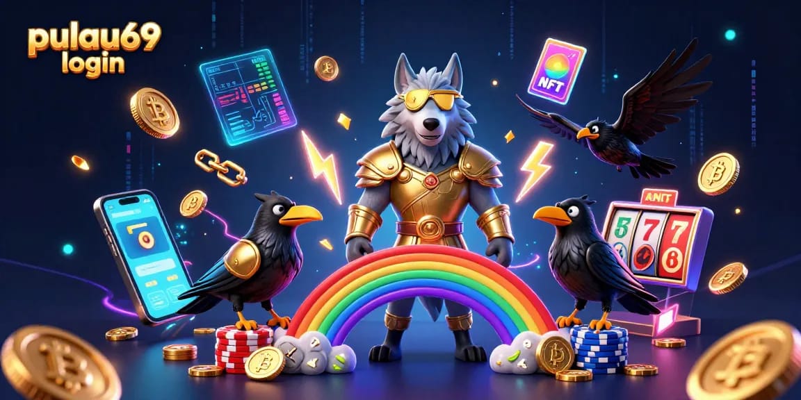 Experience exciting gameplay with pulau69 login featuring Odin and ravens among vibrant slot elements.