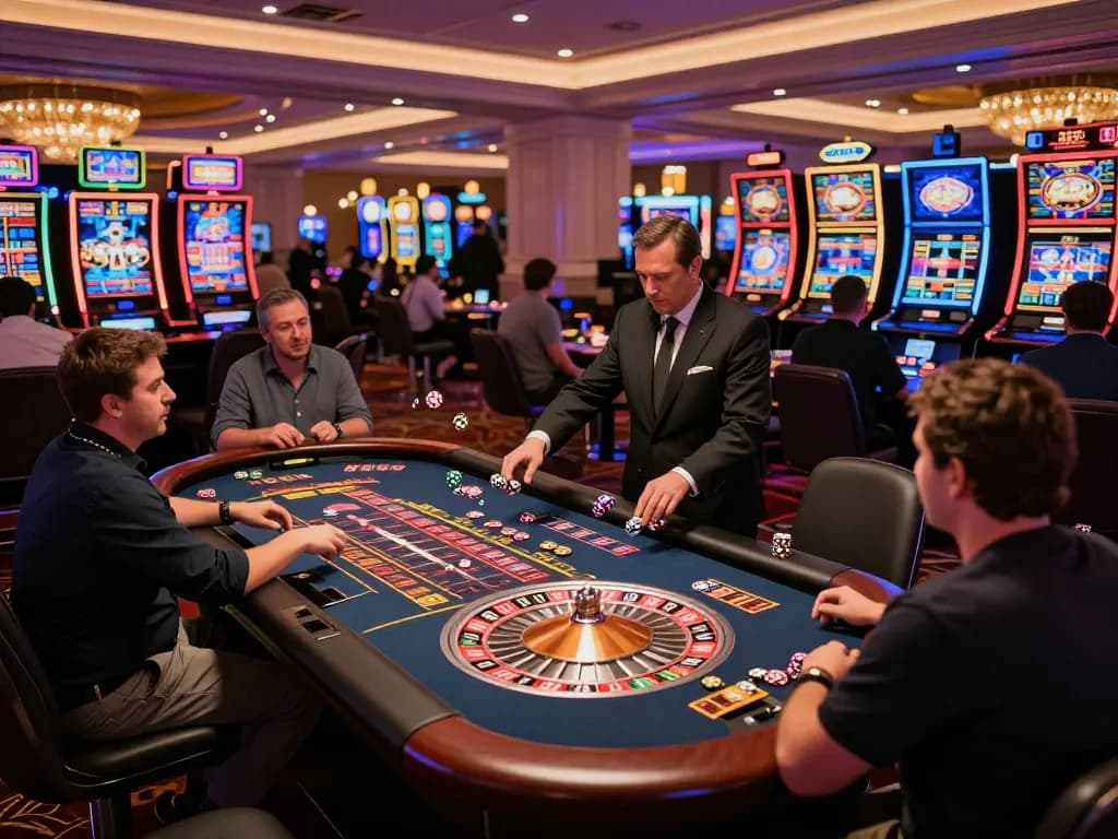 Experience the thrill of ดูหนังใหม่ while placing bets at a vibrant roulette table with exciting gameplay.