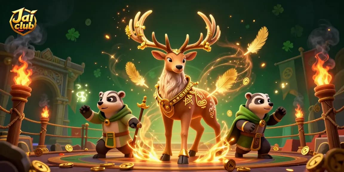 Experience thrilling gameplay at Jai club with engaging characters, vibrant casino elements, and magical visuals.