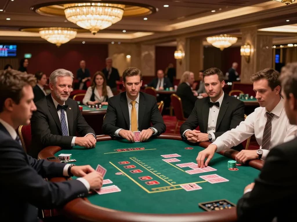Players engaged in a strategic blackjack game at SC88e casino, showcasing excitement and professionalism.