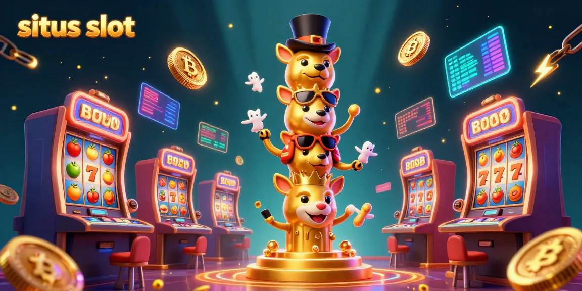 Menangkan pengalaman bermain situs slot dengan mesin slot berwarna-warni dan totem kasino yang dinamis.