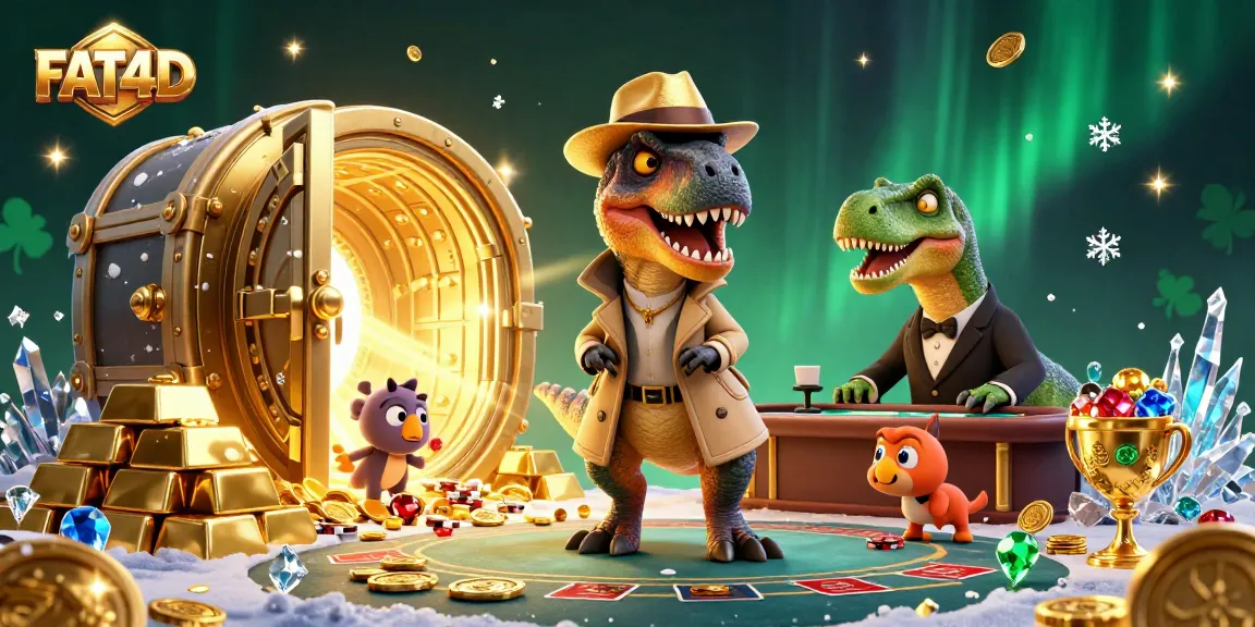 FAT4D enhances your chances with exciting gameplay at the blackjack table in this vibrant casino scene.
