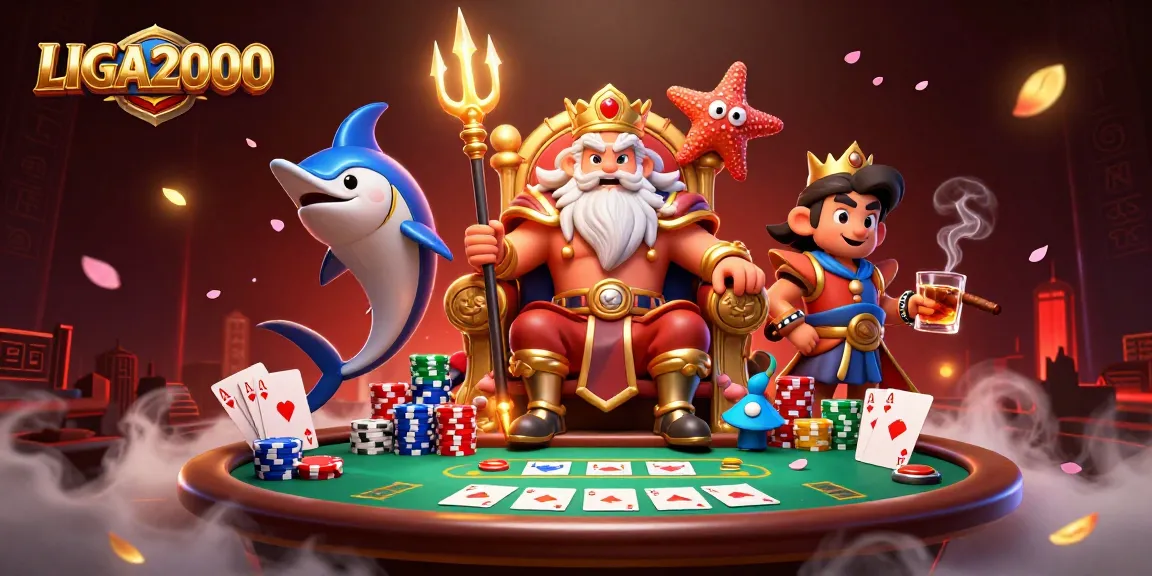 Mainkan LIGA2000 dengan aksi poker taruhan tinggi yang menampilkan karakter yang berwarna-warni dan suasana kasino yang hidup.