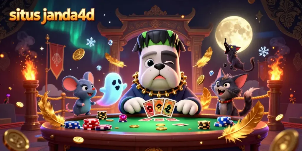 Permainan seru situs janda4d dengan monster bulldog mengadu kartu dan kucing serigala beraksi.