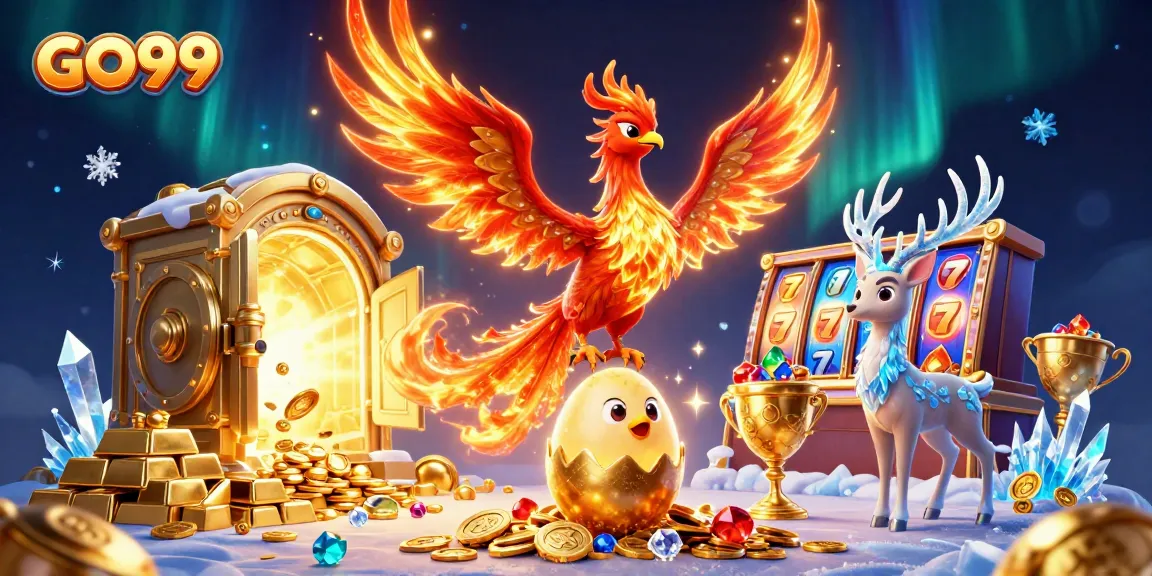 Engage with GO99's vibrant casino experience featuring iconic characters and gaming elements.