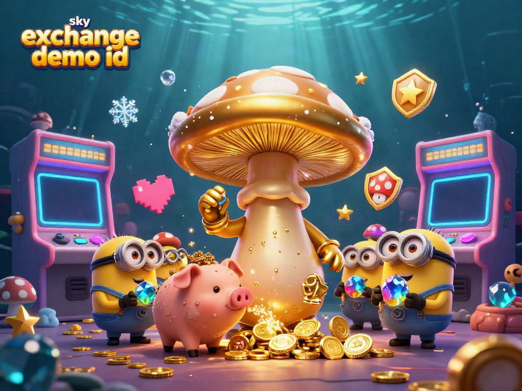 Experience the magic of the sky exchange demo id in this vibrant 3D casino fantasy scene with treasure-hunting characters.