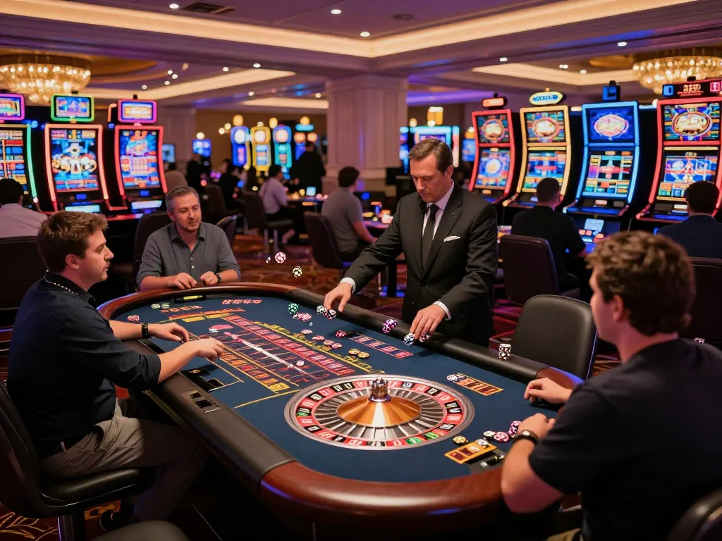 Experience the thrill of ดูหนังใหม่ while placing bets at a vibrant roulette table with exciting gameplay.