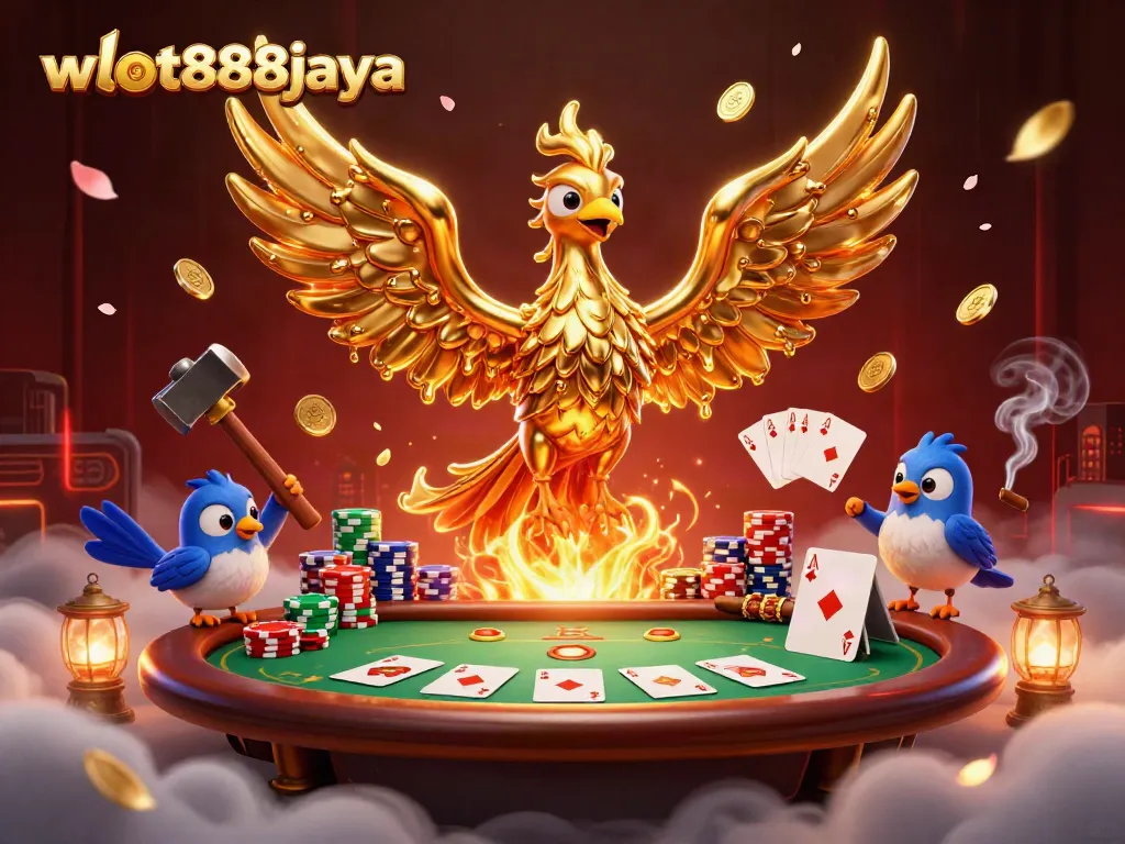 Menangkan jackpot di wslot888jaya dengan ilustrasi 3D kasino yang menarik dan berwarna.