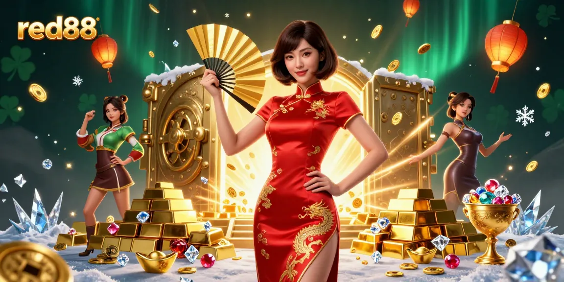 Experience the excitement of winning with red88, featuring vibrant gameplay elements and a stunning backdrop.