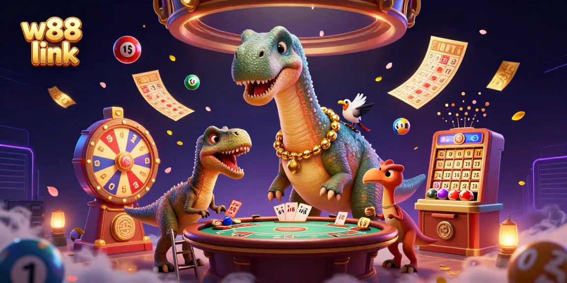 Engage with the thrilling world of W88 link through a dynamic 3D casino scene.