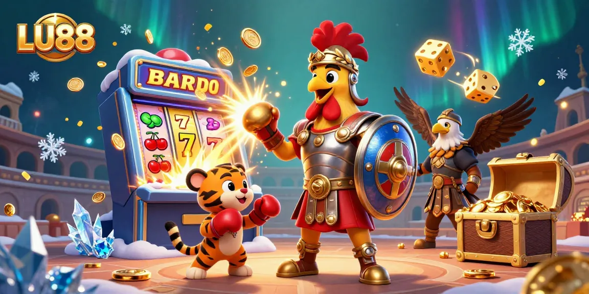 Experience explosive winnings at LU88 with a vibrant 3D illustration of a jackpot celebration.