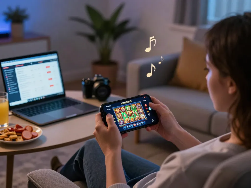 Experience thrilling slot games with luxury12 in a cozy gaming setup.