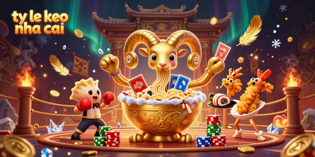 Engage with ty le keo nha cai through this dynamic and vibrant 3D casino illustration showcasing unique characters.