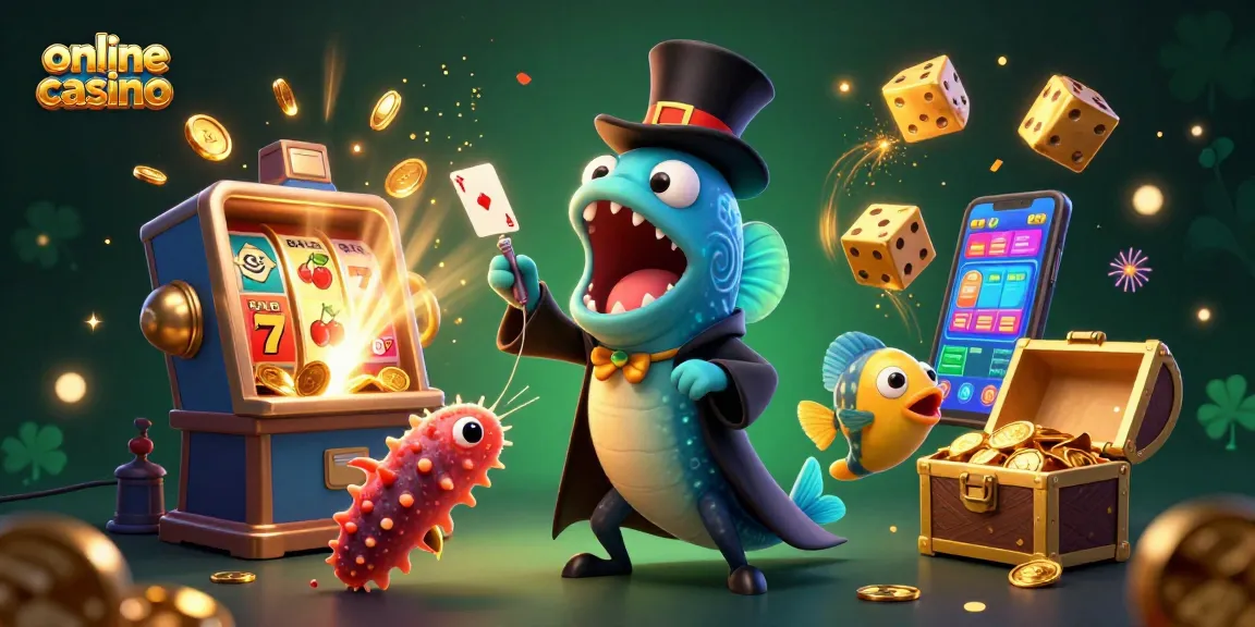 Experience thrilling gameplay at an online casino with enchanting sea creatures and vibrant slot machines.