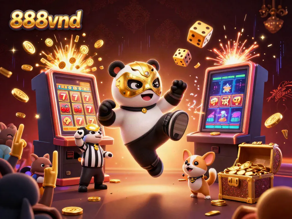 Experience thrilling gameplay with 888vnd's vibrant casino scene featuring exciting wins and colorful games.