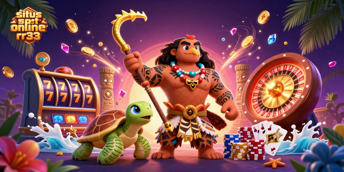 Experience excitement at situs slot online rr33 with vibrant characters in a dynamic casino scene.