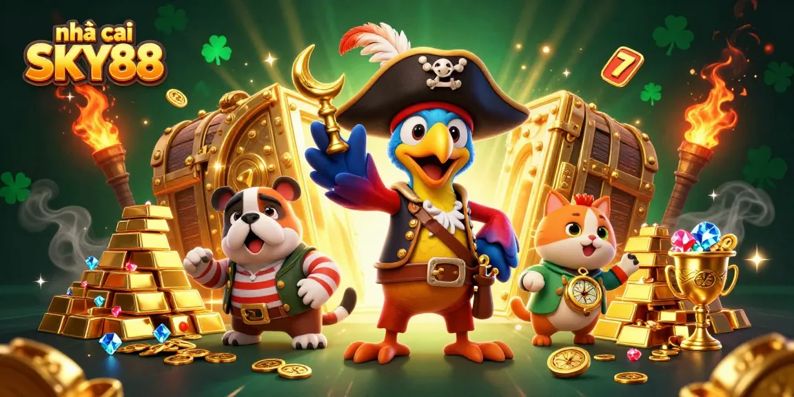 Experience thrilling gameplay at nhà cái SKY88 with adventurous gaming elements and treasures.