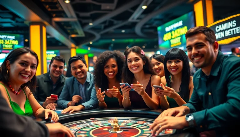 nhà cái uy tín casino scene displaying diverse players enjoying games