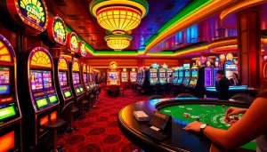 Experience the thrill of slot gacor hari ini in a vibrant casino scene with lively players and stunning machines.