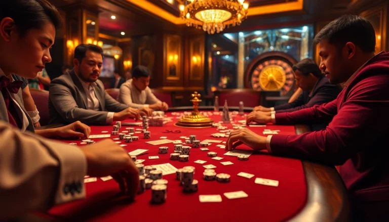 Engage in a thrilling togel china game surrounded by vibrant casino excitement and high-stake action.