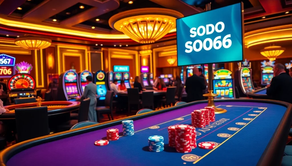 Experience the thrill of winning at SODO66 Casino with lively poker and roulette games.