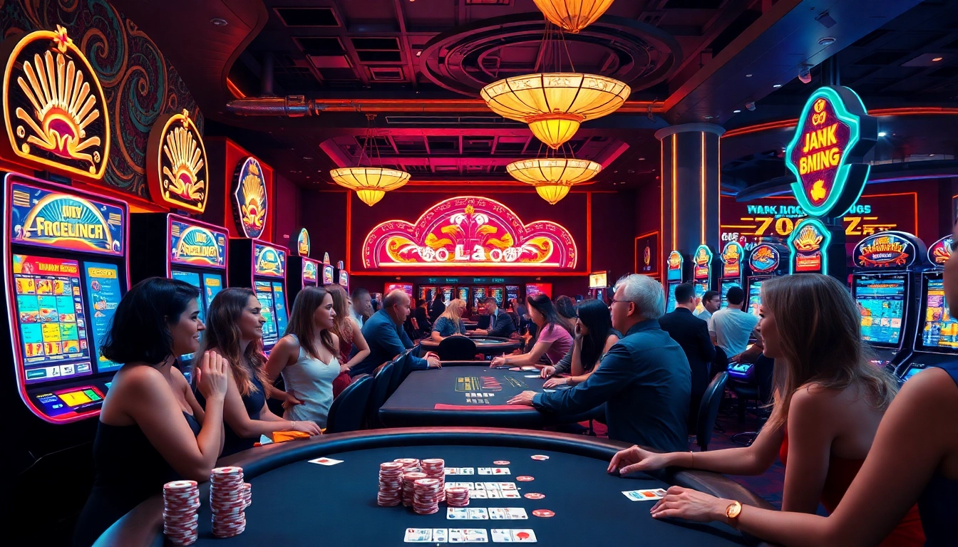 Bermain di casino bbni4d dengan pemain beragam dan suasana meriah yang penuh semangat.