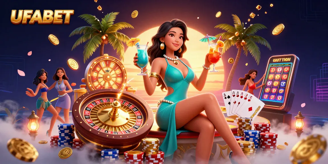 Experience the excitement of UFABET with stunning casino visuals featuring vibrant games and energetic atmosphere.