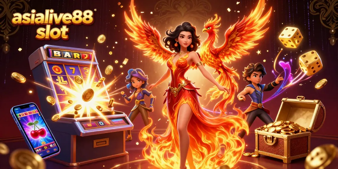 Experience the thrill of asialive88 slot with this dynamic 3D illustration featuring excitement and energy.