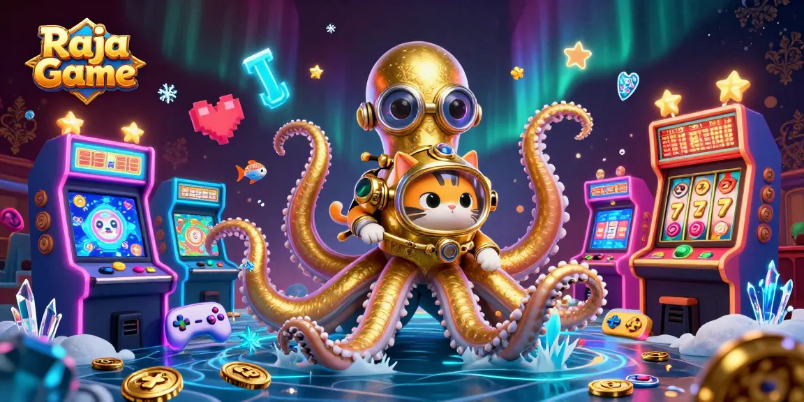Engage in thrilling gameplay at Raja Game featuring colorful 3D characters and casino elements.