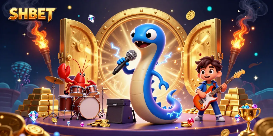 Engage with SHBET's dynamic underwater casino experience featuring vibrant characters and sparkling treasures.