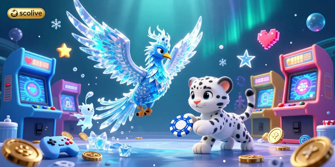 Socolive brings thrilling ice-themed characters to a vibrant gaming adventure with colorful elements.