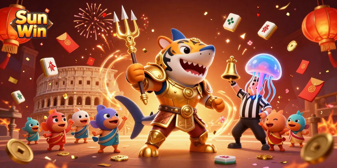 Experience thrilling gameplay with Sun Win's dynamic underwater casino scene featuring colorful characters and vivid elements.
