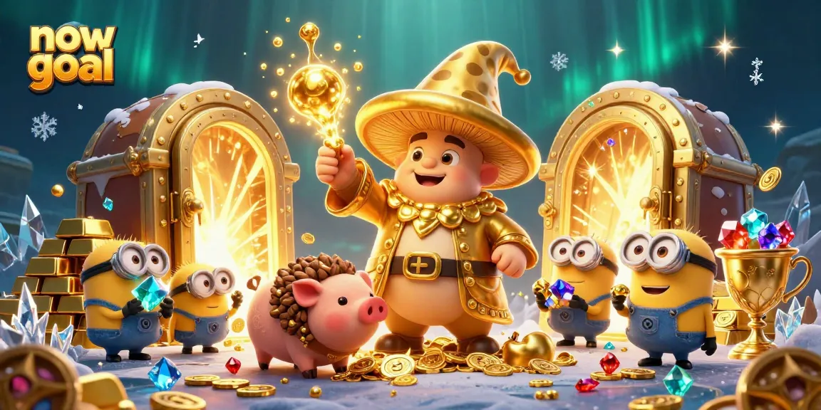 Experience now goal with vibrant gem-filled wizardry and golden treasures in a dynamic casino scene.