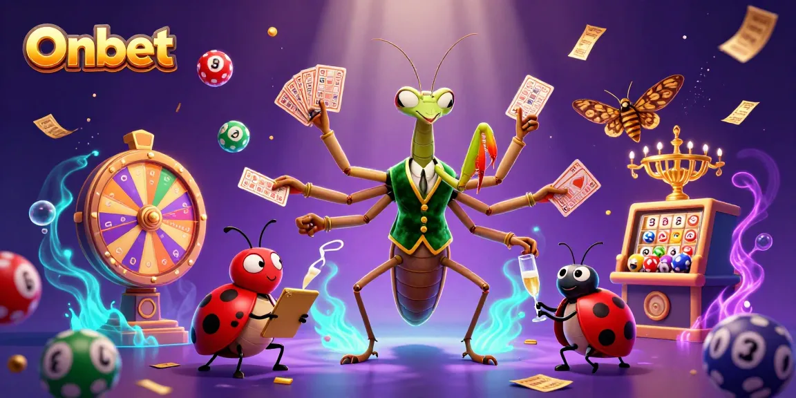 Engage in thrilling gaming action at Onbet featuring a vibrant casino scene with fun characters.