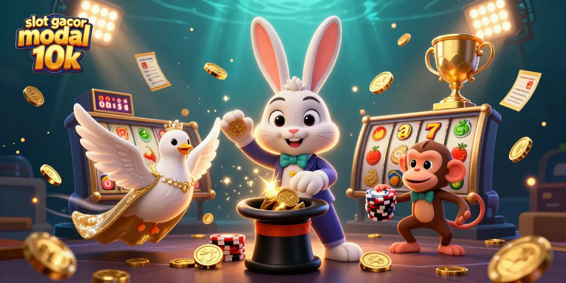Engage in slot gacor modal 10k with magical elements, golden coins, and dynamic slot themes for an exciting gaming experience.