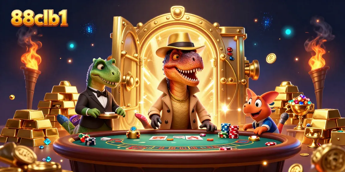 Play at 88clb1 with a velociraptor card counter at a dynamic blackjack scene.