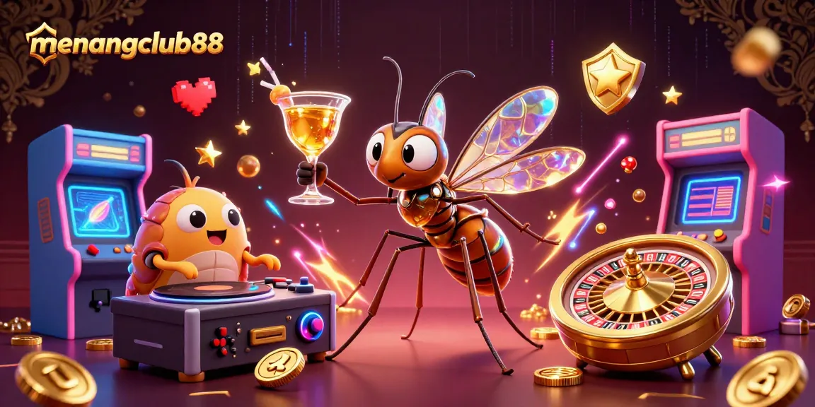 Engage with exciting gameplay at menangclub88, featuring a vibrant casino scene with dynamic characters.
