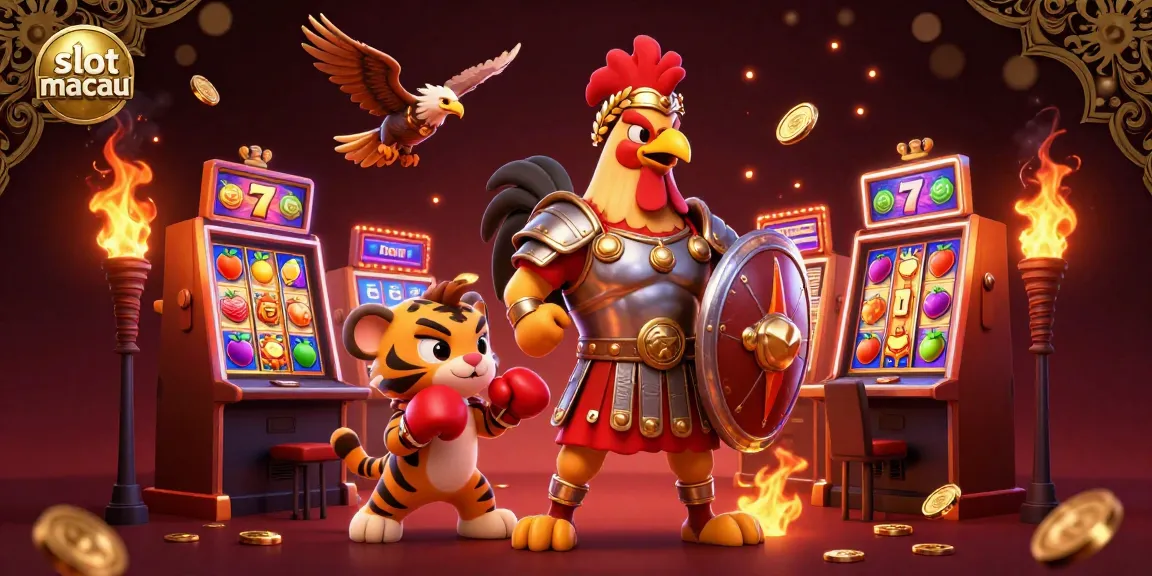 Experience thrilling gameplay at slot macau with lively slot machines, vibrant symbols, and a captivating atmosphere.