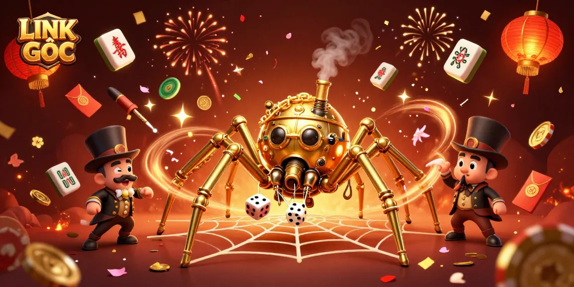 Experience LINK GỐC action with a vibrant gambling scene full of excitement and steampunk elements.